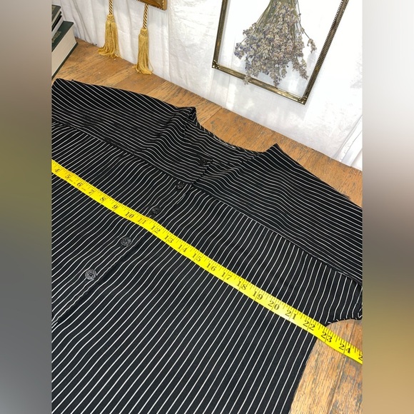 🖤VINTAGE THE BAY Black & White Striped Blouse – Estimated Size L - Picture 8 of 9